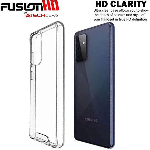 [Fusion HD Case] Shockproof Fused Gel Bumper & Hard Back Slim Clear Cover for Samsung Galaxy A72 5G