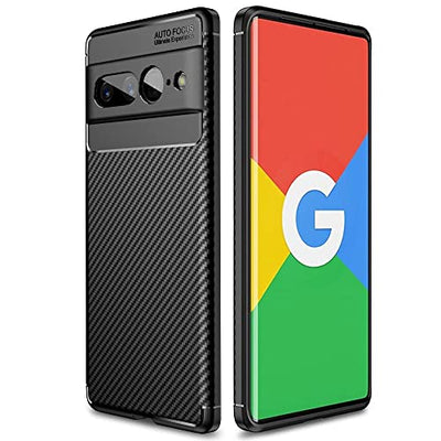 [CarbonFlex Case] Premium Shockproof Soft Slim Cover with Carbon Fibre Effect For Google Pixel 7 Pro