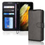 [Wallet Case] Protective Cover with Cash & Card Holder, Stand and Wrist Strap For Samsung Galaxy S22 Ultra