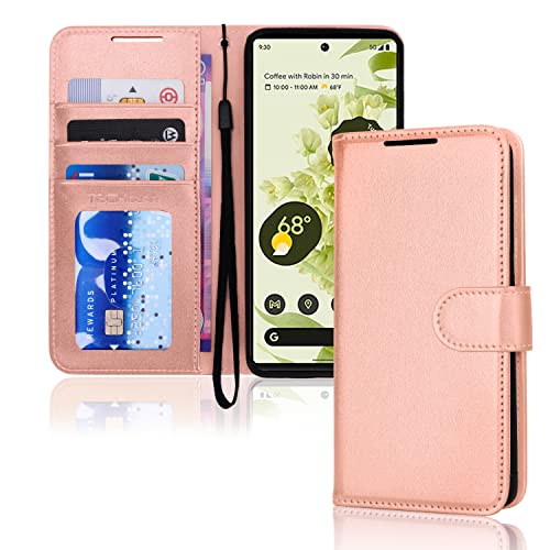 [Wallet Case] Protective Cover with Cash & Card Holder, Stand and Wrist Strap For Google Pixel 6 Pro