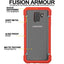 [Fusion Armour Case] Premium Hybrid Tough Heavy Duty, Rugged, Clear Back Bumper Case for Samsung Galaxy J6 2021