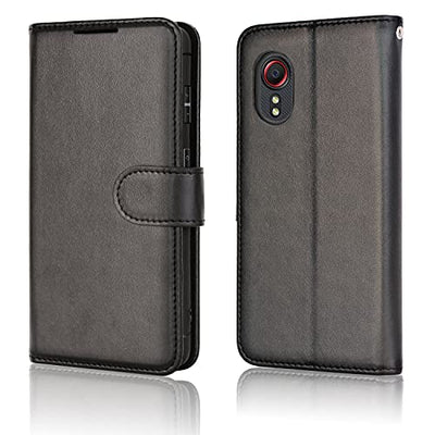 [Wallet Case] Protective Cover with Cash & Card Holder, Stand and Wrist Strap For Samsung Galaxy XCover 5