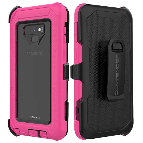 [Contender Case] Samsung Galaxy Note 9 Heavy Duty Case with Built-in Screen Protector, 360 [Full Body] Protective Cover with Kick Stand