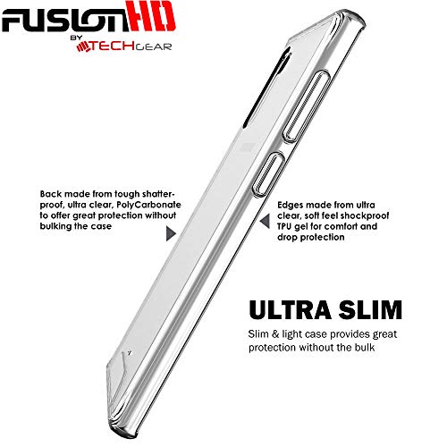 [Fusion HD Case] Shockproof Fused Gel Bumper & Hard Back Slim Clear Cover for Samsung Galaxy Note 10