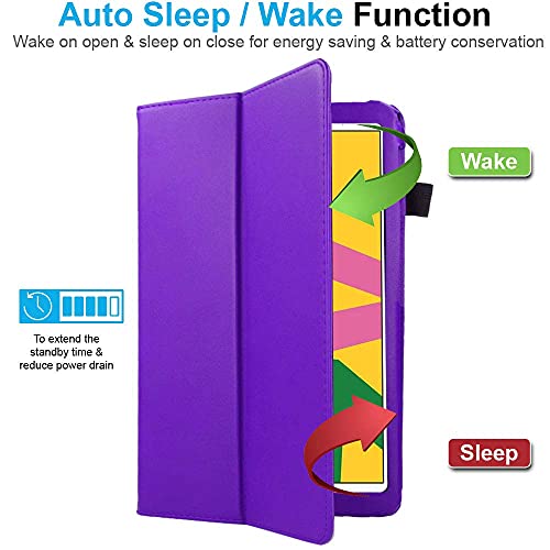 [Folio Case] Smart Cover Stand with Auto Sleep/Wake & Hand Strap For Apple iPad 10.2" 2021 / 2020 / 2019 [9th / 8th / 7th Generation]