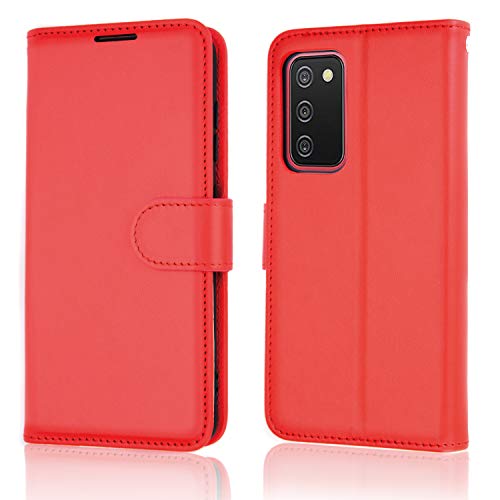 [Wallet Case] Protective Cover with Cash & Card Holder, Stand and Wrist Strap For Samsung Galaxy A02s