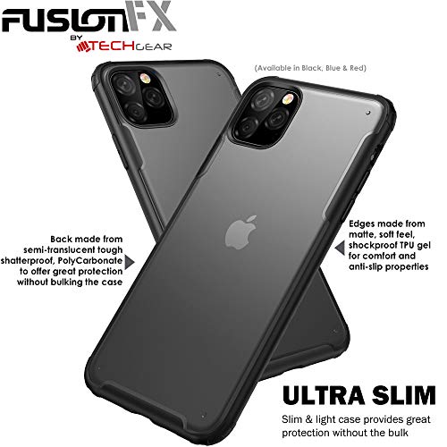 [Fusion FX Case] Slim & Light Tough Fused Gel Bumper & Hard Back Matte Case for iPhone 11 Pro Max