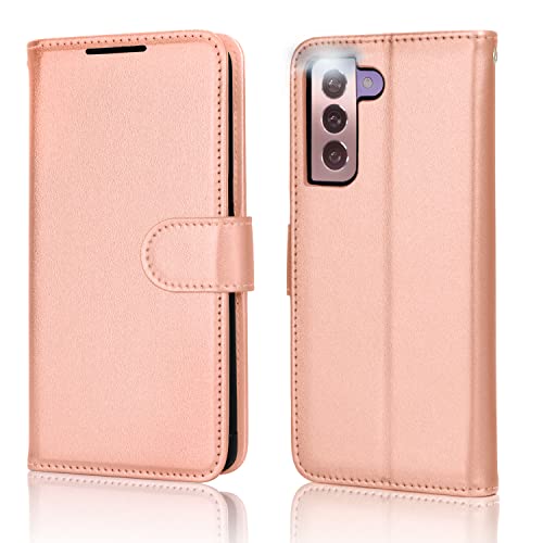 [Wallet Case] Protective Cover with Cash & Card Holder, Stand and Wrist Strap For Samsung Galaxy S22 Plus