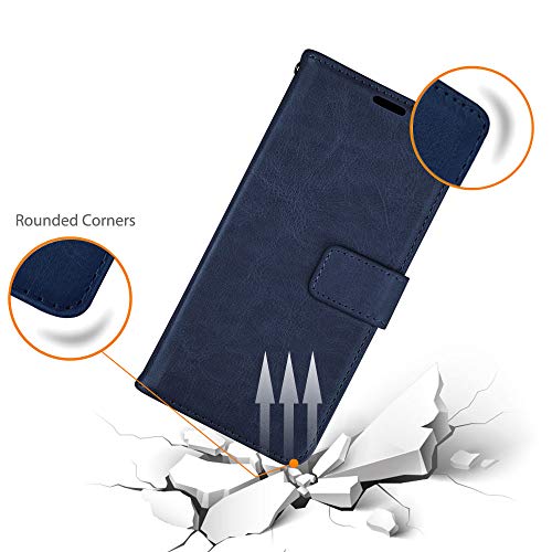 [Wallet Case] Protective Cover with Cash & Card Holder, Stand and Wrist Strap For Samsung Galaxy A71