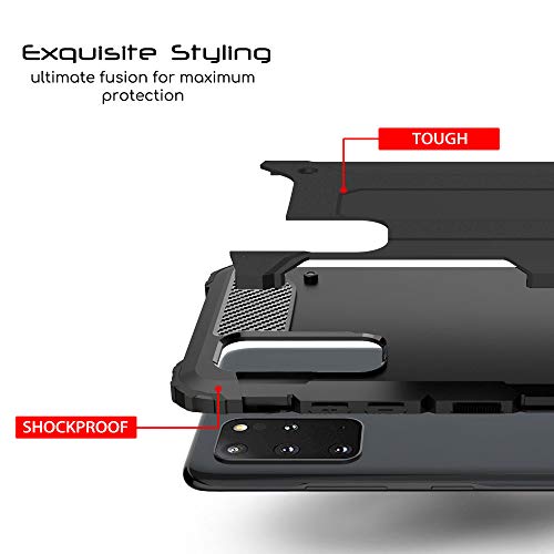 [Tough Armoured Case] ShockProof Dual-Layer Protective Heavy Duty Cover for Samsung Galaxy S20 Plus