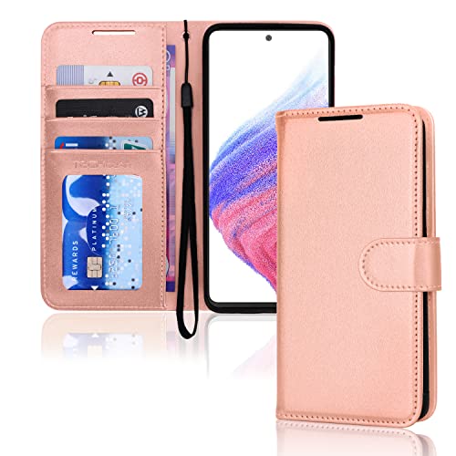 [Wallet Case] Protective Cover with Cash & Card Holder, Stand and Wrist Strap For Samsung Galaxy A13