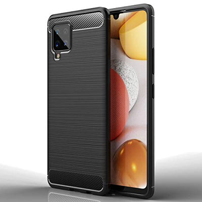 [Stealth Case] Samsung Galaxy A42 5G Soft Protective Slim Cover with Carbon Fibre Detailing