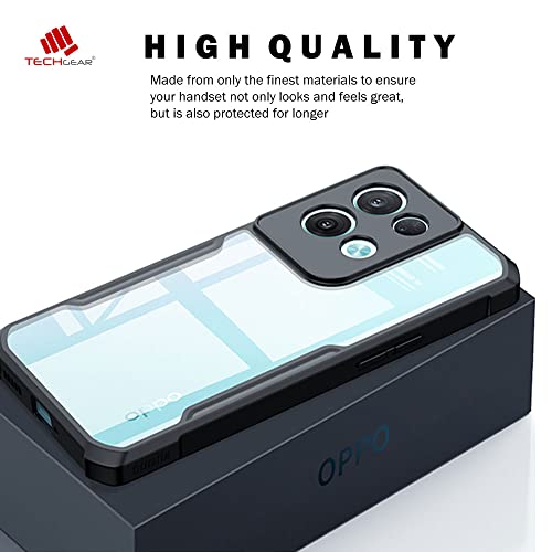 [Fusion Armour Case] Premium Hybrid Tough Heavy Duty, Clear Back, Bumper Case for Oppo Reno 8 Pro 5G