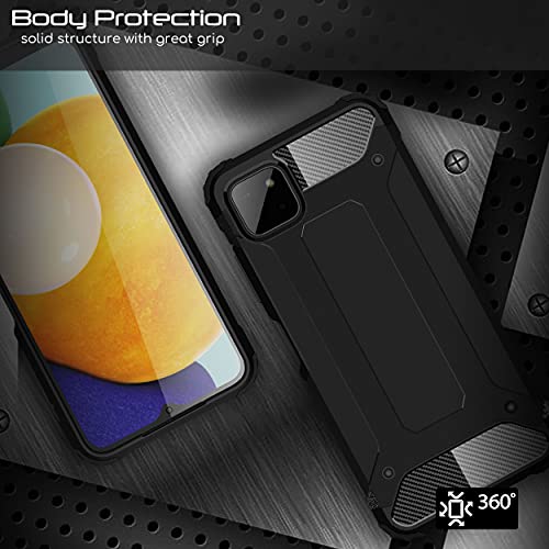 [Tough Armoured Case] ShockProof Dual-Layer Protective Heavy Duty Cover for Samsung Galaxy A22 5G
