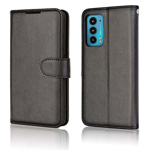 [Wallet Case] Protective Cover with Cash & Card Holder, Stand and Wrist Strap For Motorola Moto Edge 20