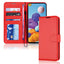 [Wallet Case] Protective Cover with Cash & Card Holder, Stand and Wrist Strap For Samsung Galaxy A21s