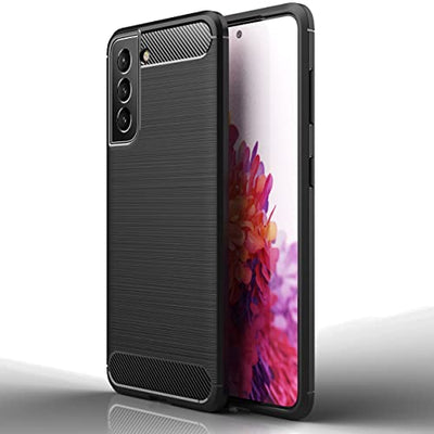 [Stealth Case] Samsung Galaxy S21 FE Soft Protective Slim Cover with Carbon Fibre Detailing