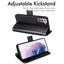 [Wallet Case] Protective Cover with Cash & Card Holder, Stand and Wrist Strap For Samsung Galaxy S21 Plus