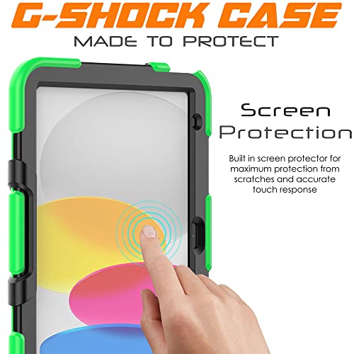 [G-SHOCK Case] Heavy Duty Long Survival Screen Protector Case for Apple iPad 11th & 10th Generation, iPad 2025 / 2022