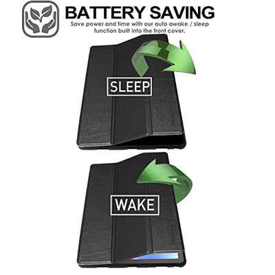 [Smart Case] Slim Stand Cover with Auto Sleep/Wake for Lenovo Tab M10 Plus 3rd Gen 2022 (10.6") TB125 / TB128