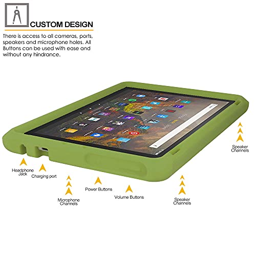 [Bumper Case] Shockproof Soft Easy Grip Case for Amazon Fire HD 10" / HD 10 Plus 11th Generation / 2021