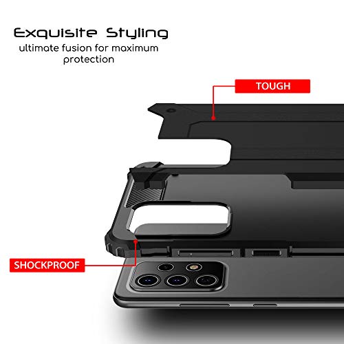 [Tough Armoured Case] ShockProof Dual-Layer Protective Heavy Duty Cover for Samsung Galaxy A72 5G