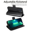 [Wallet Case] Protective Cover with Cash & Card Holder, Stand and Wrist Strap For Apple iPhone 14 Pro Max