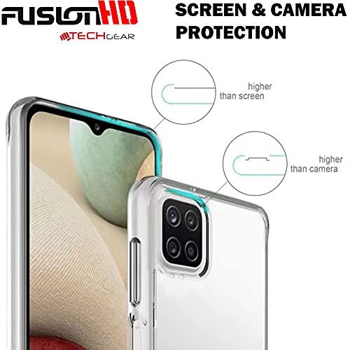 [Fusion HD Case] Shockproof Fused Gel Bumper & Hard Back Slim Clear Cover for Samsung Galaxy A22 5G