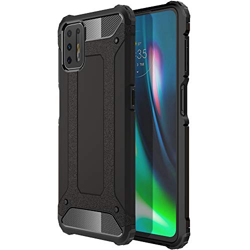 [Tough Armoured Case] ShockProof Dual-Layer Protective Heavy Duty Cover for Motorola Moto G9 Plus