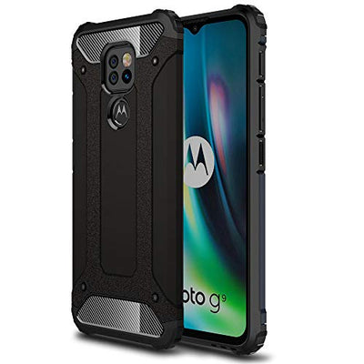 [Tough Armoured Case] ShockProof Dual-Layer Protective Heavy Duty Cover for Motorola Moto G9 Play
