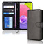 [Wallet Case] Protective Cover with Cash & Card Holder, Stand and Wrist Strap For Samsung Galaxy A03s