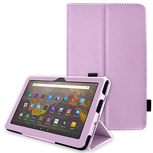 [Folio Case] Smart Cover Stand with Auto Sleep/Wake & Hand Strap For Amazon Fire HD 10" / HD 10" Plus (2021/11th Generation)