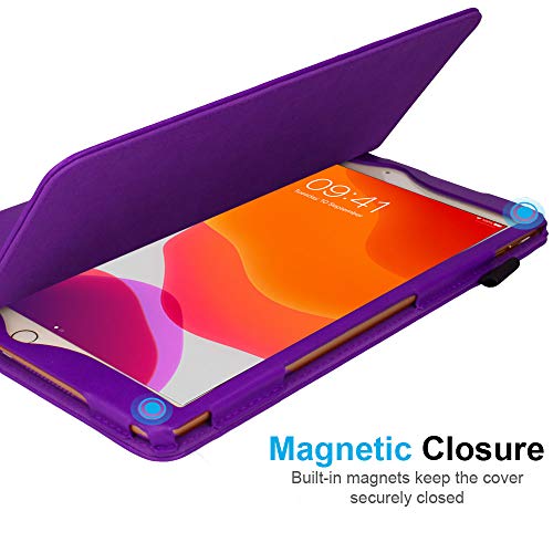 [Folio Case] Smart Cover Stand with Auto Sleep/Wake & Hand Strap For Apple iPad 10.2" 2021 / 2020 / 2019 [9th / 8th / 7th Generation]