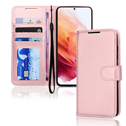 [Wallet Case] Protective Cover with Cash & Card Holder, Stand and Wrist Strap For Samsung Galaxy S23