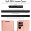 [Wallet Case] Protective Cover with Cash & Card Holder, Stand and Wrist Strap For Samsung Galaxy S23 Ultra