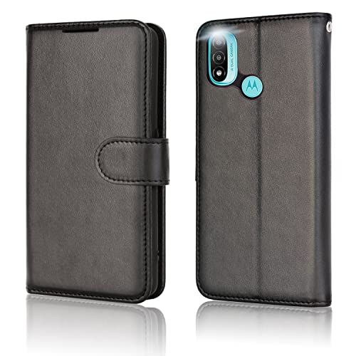 [Wallet Case] Protective Cover with Cash & Card Holder, Stand and Wrist Strap For Motorola Moto E20 / E30