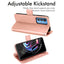 [Wallet Case] Protective Cover with Cash & Card Holder, Stand and Wrist Strap For Motorola Moto Edge 20 Pro