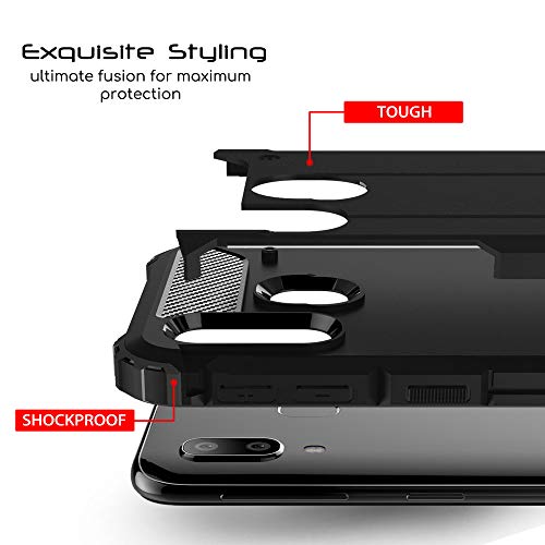 [Tough Armoured Case] ShockProof Dual-Layer Protective Heavy Duty Cover for Samsung Galaxy A40