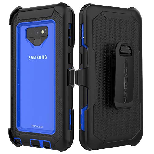 [Contender Case] Samsung Galaxy Note 9 Heavy Duty Case with Built-in Screen Protector, 360 [Full Body] Protective Cover with Kick Stand