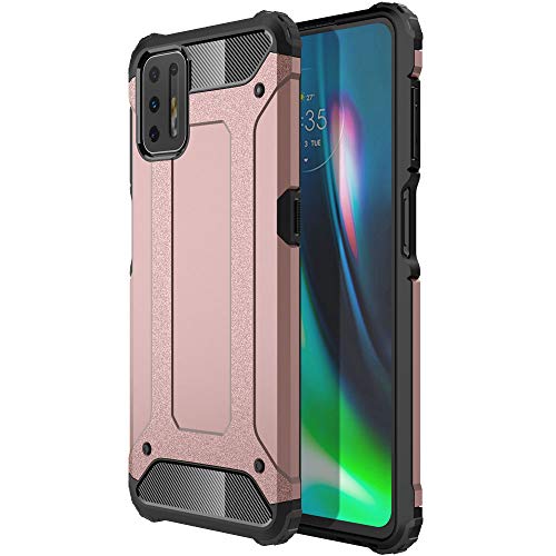 [Tough Armoured Case] ShockProof Dual-Layer Protective Heavy Duty Cover for Motorola Moto G9 Plus