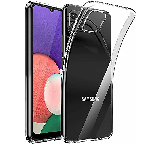 [AirFlex Case] Crystal Clear Slim & Light, Protective,  Soft Gel Cover for Samsung Galaxy A22 5G