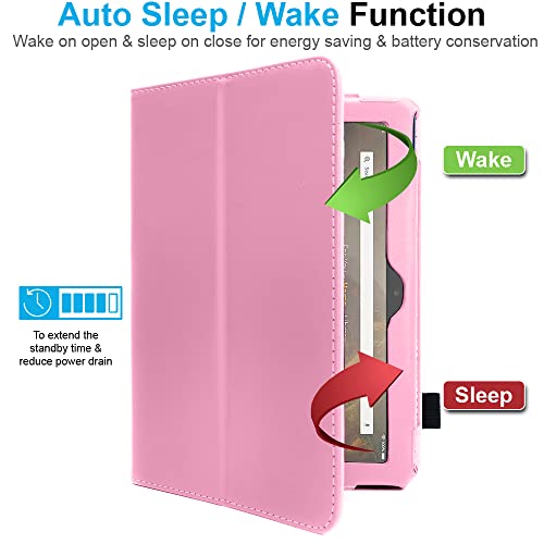 [Folio Case] Smart Cover Stand with Auto Sleep/Wake & Hand Strap For Amazon Fire HD 10" / HD 10" Plus (2021/11th Generation)
