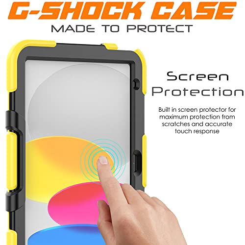 [G-SHOCK Case] Heavy Duty Long Survival Screen Protector Case for Apple iPad 11th & 10th Generation, iPad 2025 / 2022