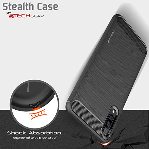 [Stealth Case] Samsung Galaxy A70 Soft Protective Slim Cover with Carbon Fibre Detailing