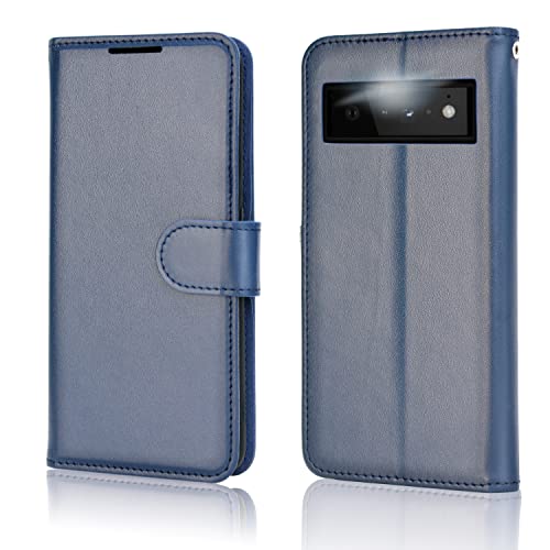 [Wallet Case] Protective Cover with Cash & Card Holder, Stand and Wrist Strap For Google Pixel 6 Pro