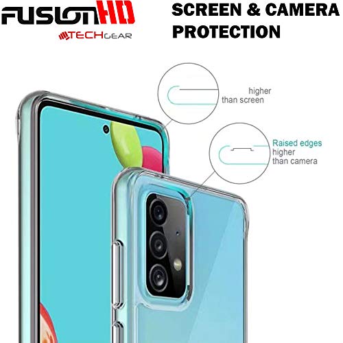 [Fusion HD Case] Shockproof Fused Gel Bumper & Hard Back Slim Clear Cover for Samsung Galaxy A54 5G