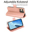 [Wallet Case] Protective Cover with Cash & Card Holder, Stand and Wrist Strap For Oppo Reno 7