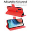 [Wallet Case] Protective Cover with Cash & Card Holder, Stand and Wrist Strap For Motorola Moto E7i Power