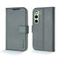 [Leather Wallet Case] Genuine Leather [RFID Blocking] Magnetic Flip Case with Card & Slots and Stand For Samsung Galaxy S23