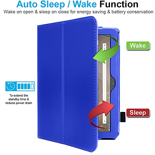 [Folio Case] Smart Cover Stand with Auto Sleep/Wake & Hand Strap For Amazon Fire HD 10" / HD 10" Plus (2021/11th Generation)